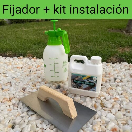 Fijador para piedras (rinde 10 a 12m2) ultra concentrado + kit de instalación